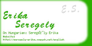 erika seregely business card